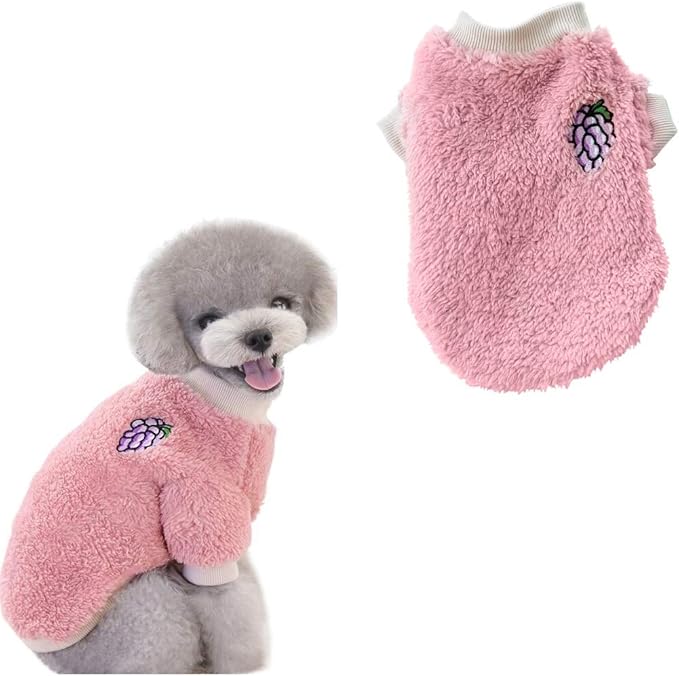 棉质宠物衣服小狗外套连帽衫冬季寒冷天气服装运动衫柔软保暖毛衣